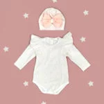 komplet za bebe bodi i turban bella daisy