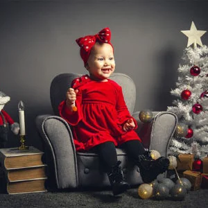 božićna tunika s trakicom za bebe za savršene božićne fotografije