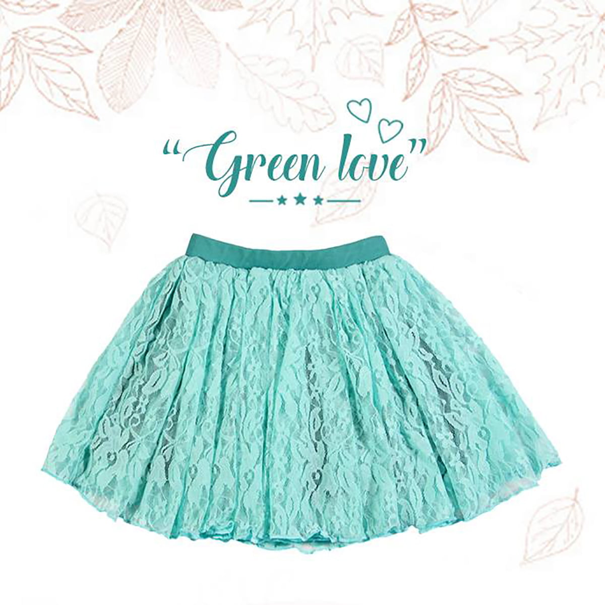green love lepršava zelena suknja