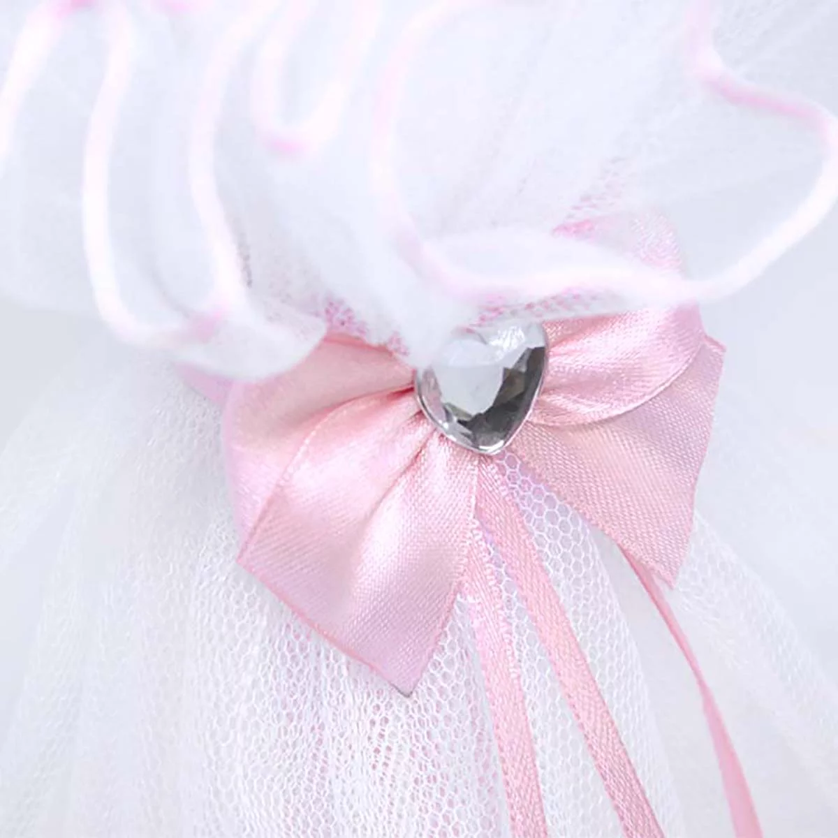 Rozi detalj ukras na svijeći Diamond rose heart