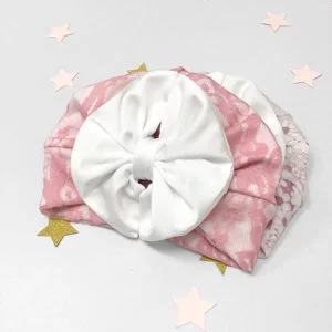 Roza diva kapica turban za novorođenčad i bebe