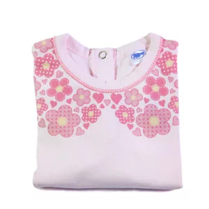 Floral kragnica print na majici za bebe