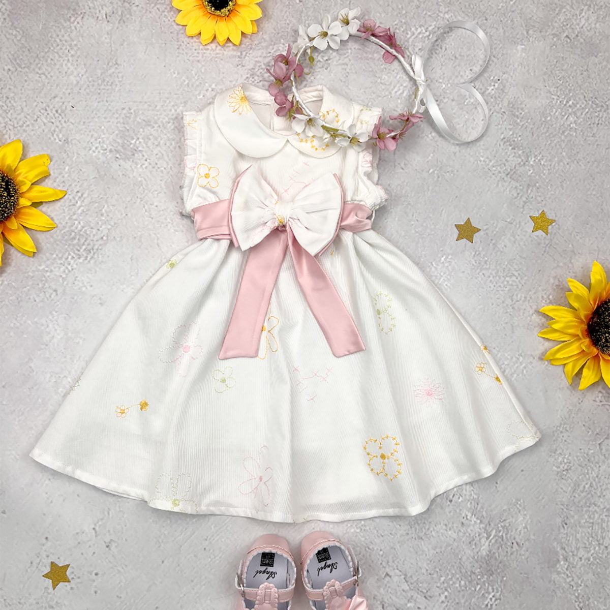 bijela pamučna haljina za bebe
