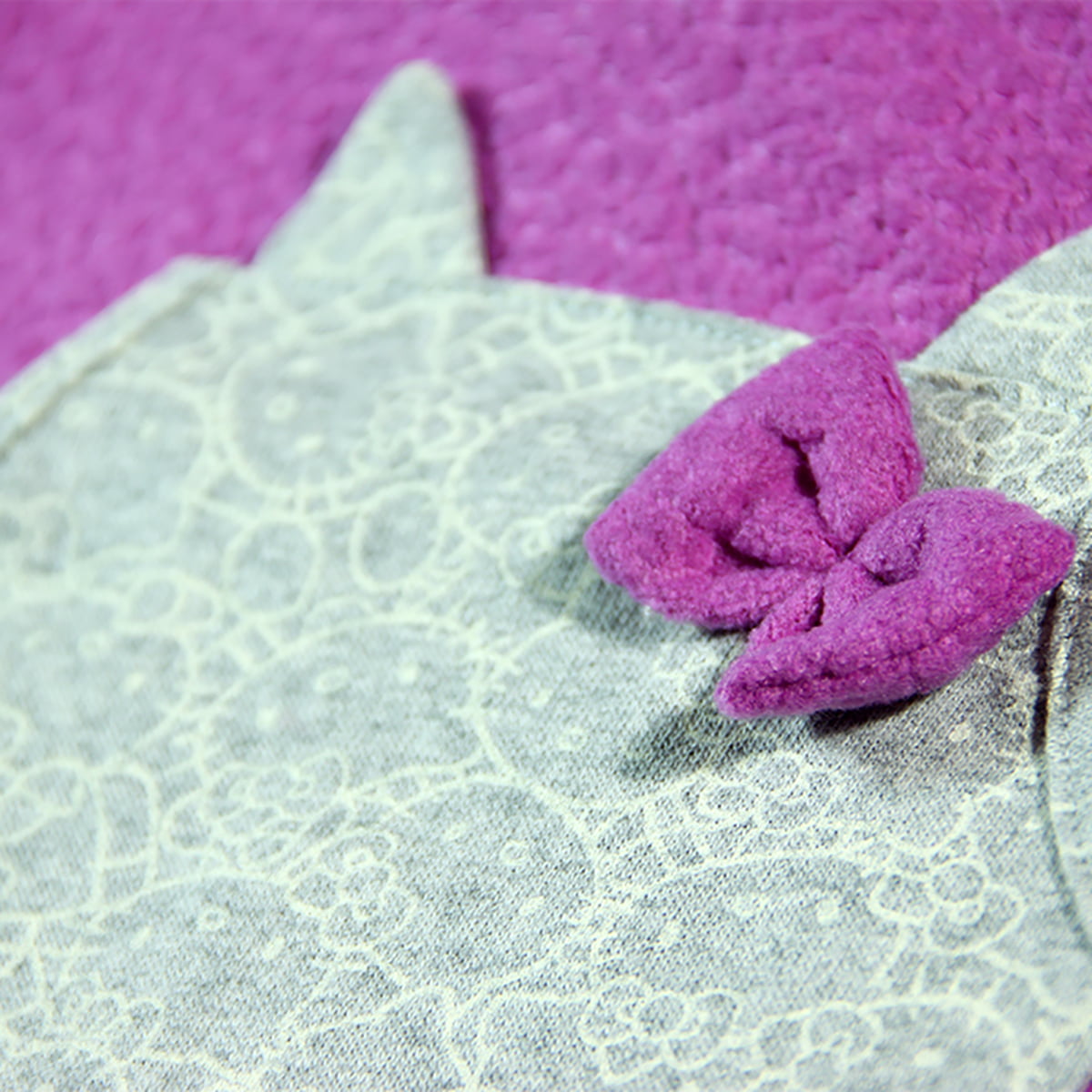mašnica na džepu Kitten roze tunike