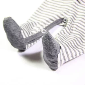 Sivi kombinezon za bebe sa stopalicama