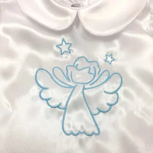 krsna košuljica s plavim anđelom detalj