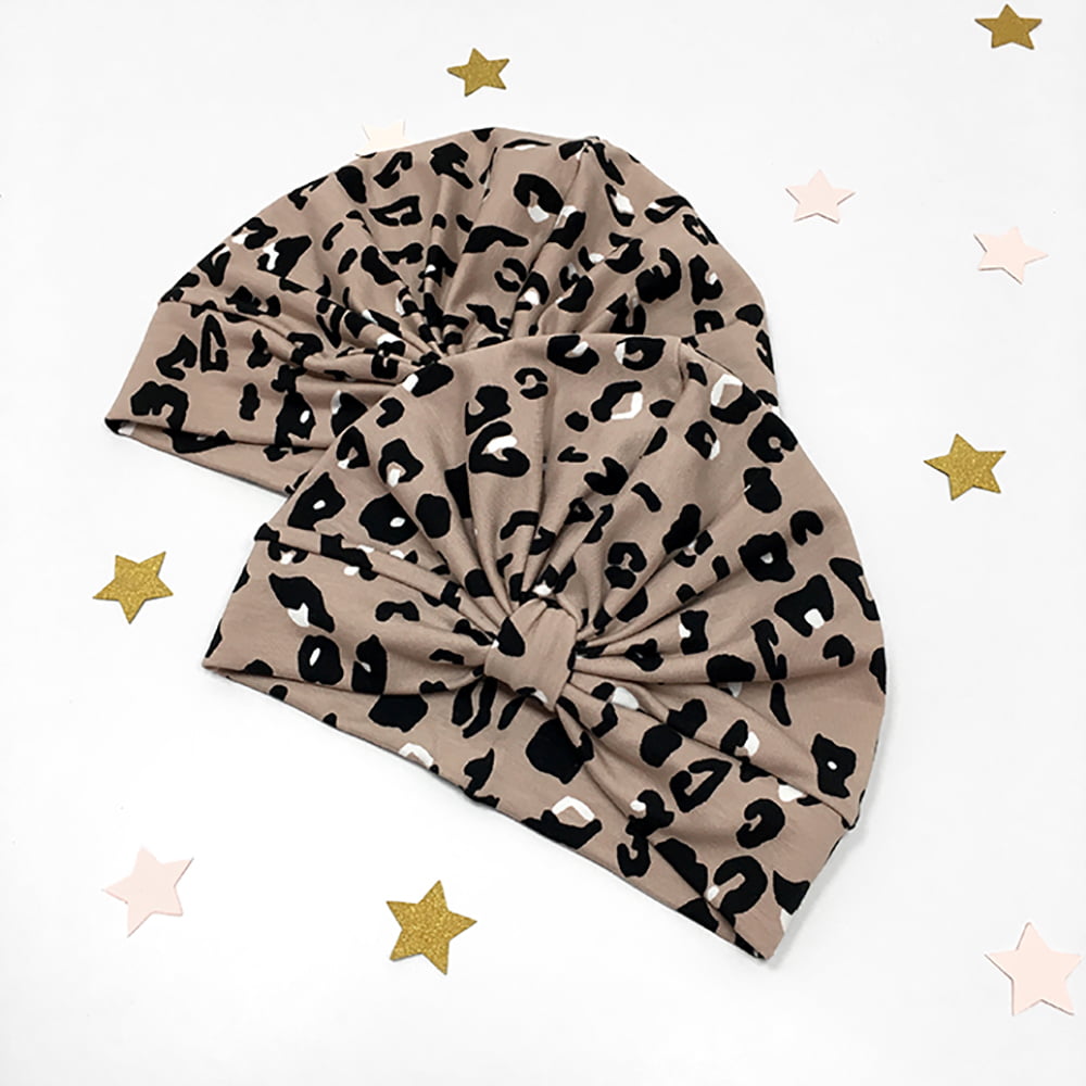 topla kapa turban u leopard uzorku za bebe i djevojčice
