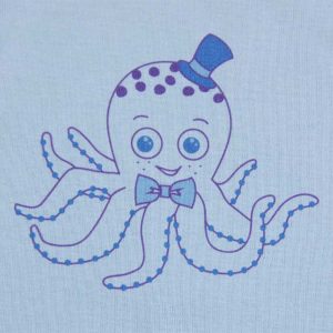 plavi print hobotnice