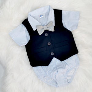 tamni plavi prsluk odijelo za bebe