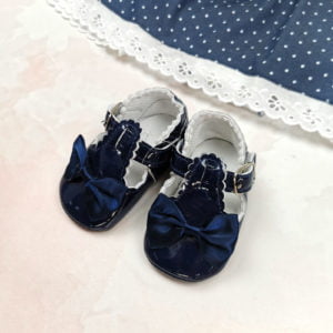 tamno plavo lakirane cipelice za bebe