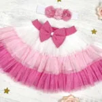 set roze til suknjice i matching trakice za kosu