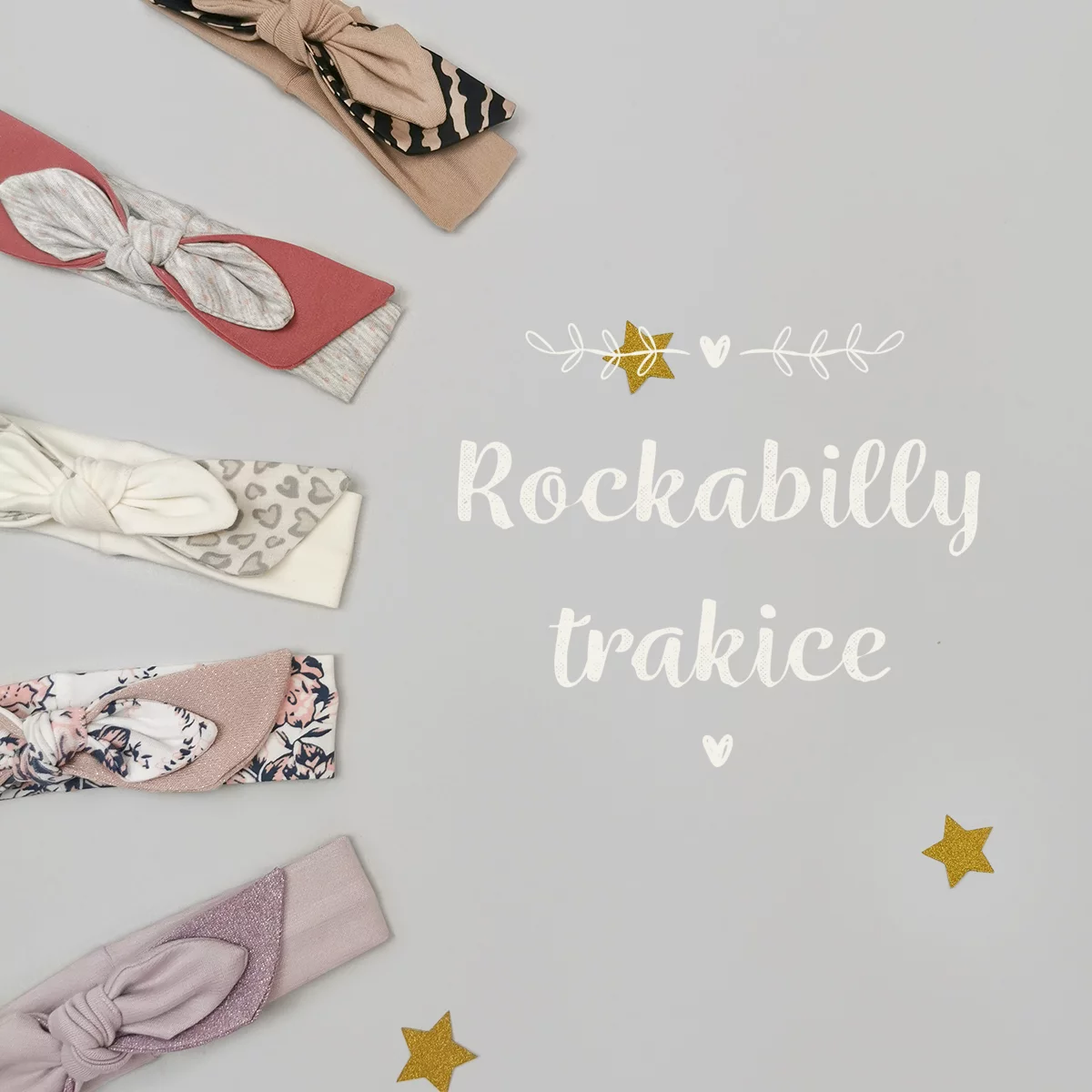 pastelne boje dječjih rockabilly trakica