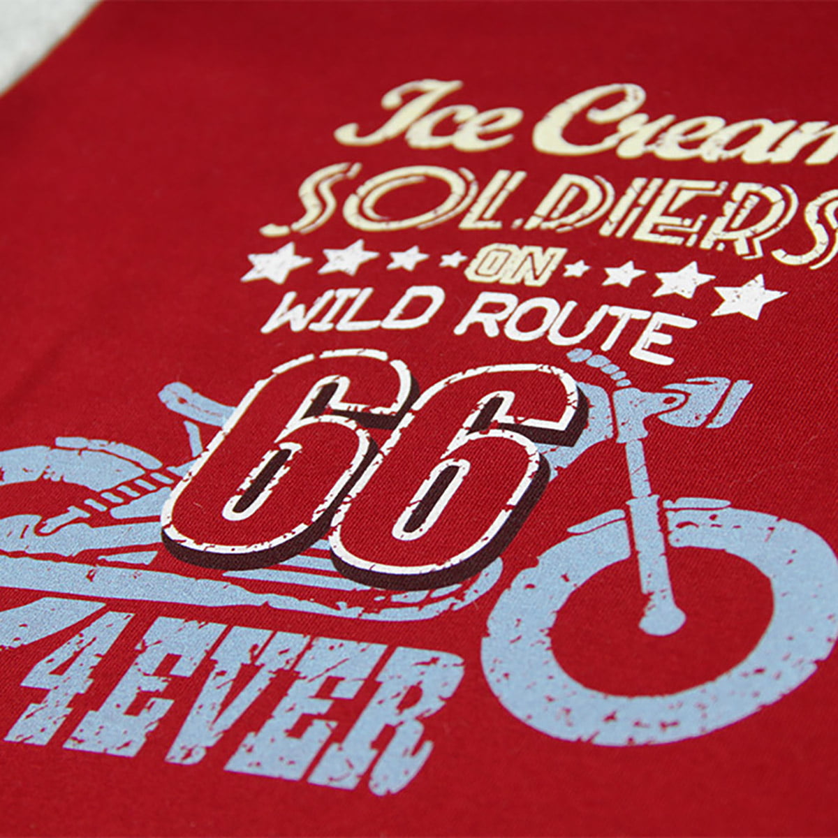 Route 66 print na crvenoj majici
