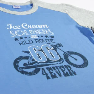 Route 66 print na plavoj majici