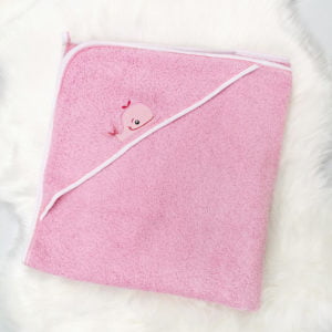 rozi ručnik ogrtač za bebe