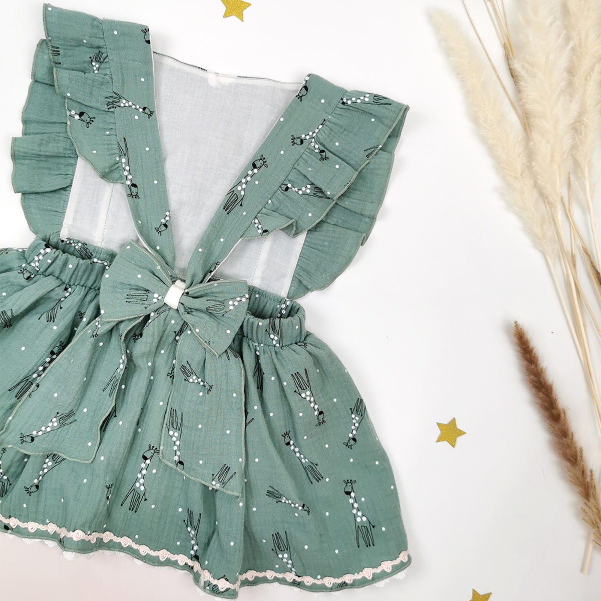 zelena bodi haljina za bebe