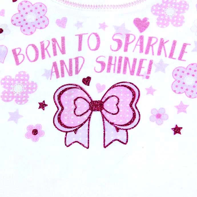print i šljokice na majici born to sprakle