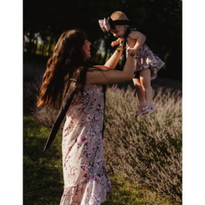 cvjetna haljina za mamu i bebu
