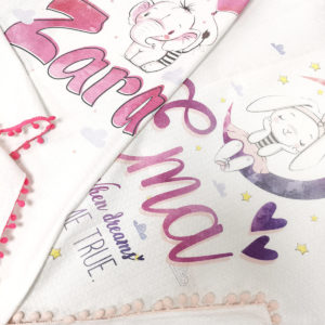 Roze personalizirane tetrice za bebe