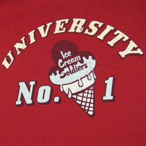 Ice cream soldier print na crvenoj majici